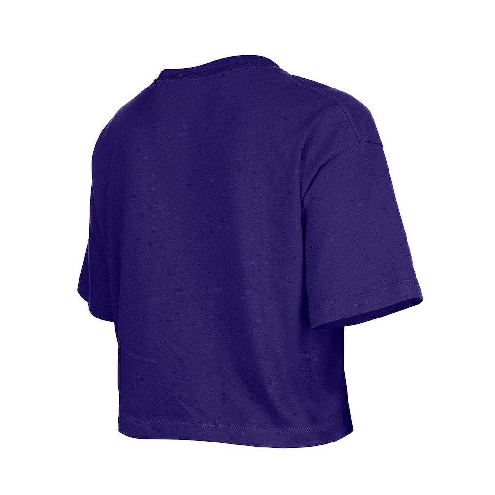 Minnesota Vikings New Era Girl's Flip Sequin Boxy T-Shirt Purple - NFL