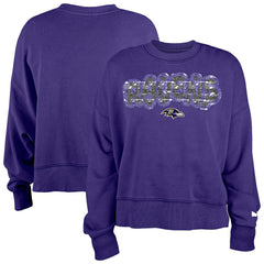 Baltimore Ravens New Era Girl's Flip Sequin Sweatshirt Purple - NFL