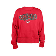 Kansas City Chiefs New Era Girl's Flip Sequin Sweatshirt Red - NFL