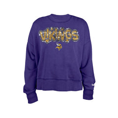 Minnesota Vikings New Era Girl's Flip Sequin Sweatshirt Purple - NFL