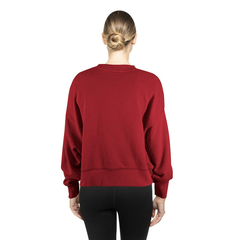 Washington Commanders New Era Women's Oversized Throwback Mineral Wash Crew Neck Sweatshirt Black - NFL