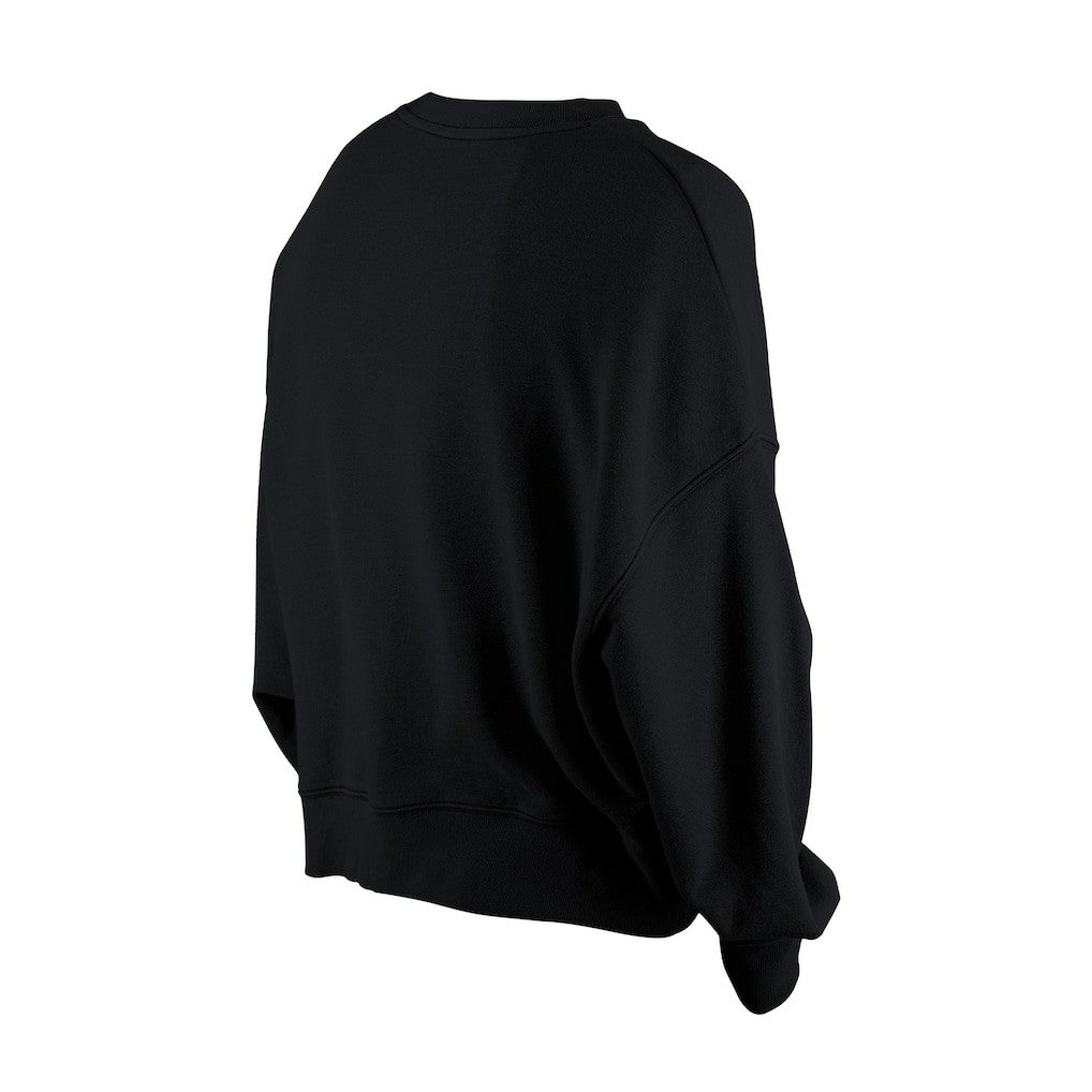 Philadelphia Eagles New Era Women's Oversized Throwback Mineral Wash Crew Neck Sweatshirt Black - NFL
