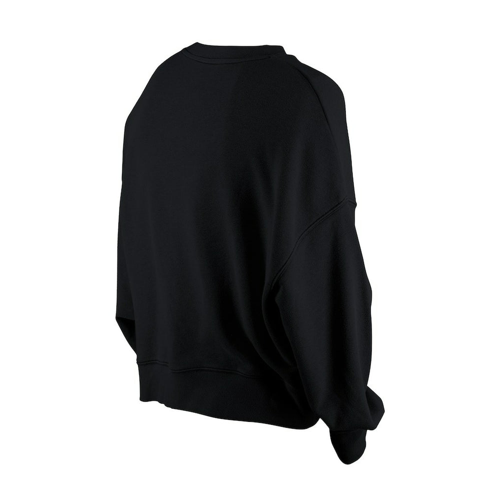 Philadelphia Eagles New Era Women's Oversized Throwback Mineral Wash Crew Neck Sweatshirt Black - NFL