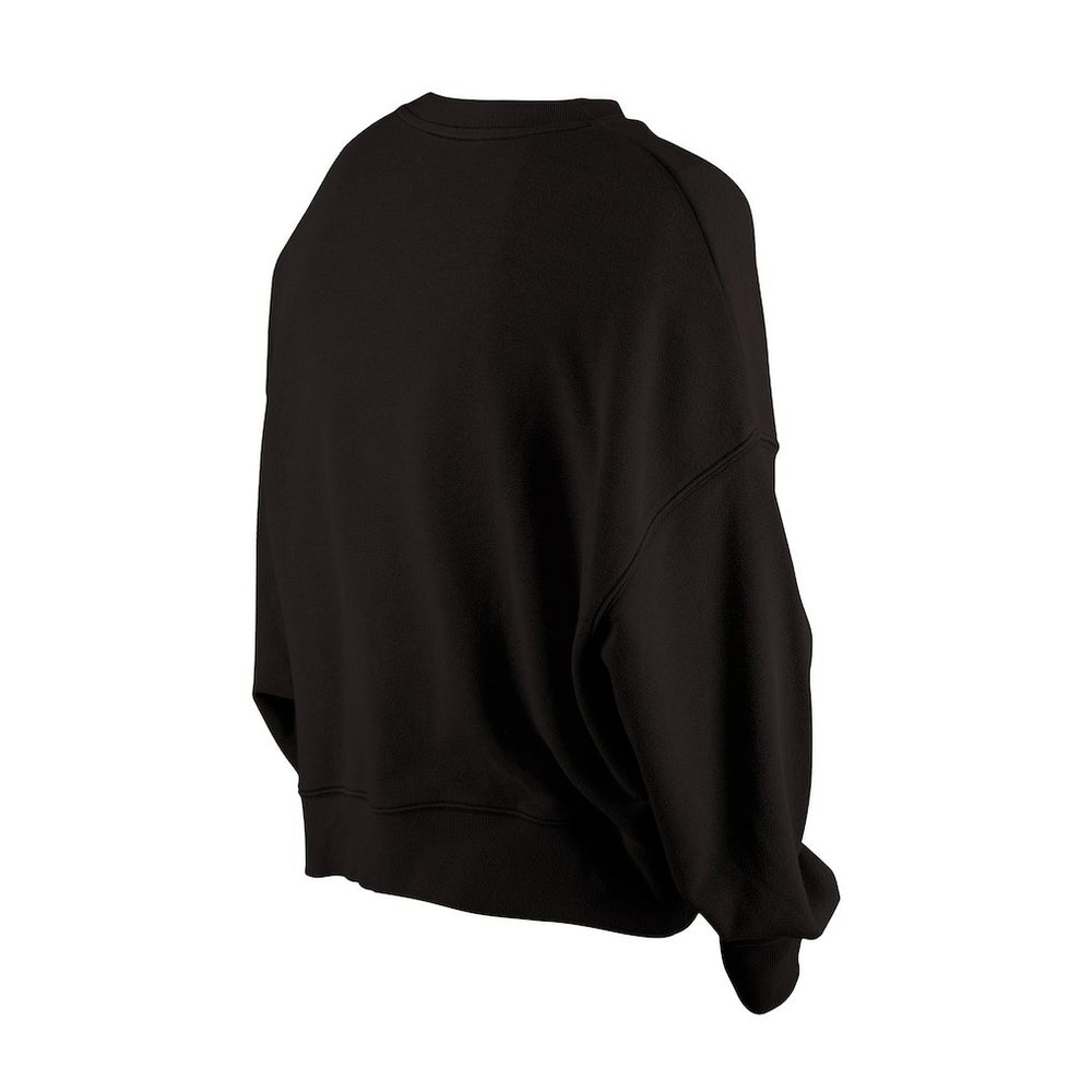 Pittsburgh Steelers New Era Women's Oversized Throwback Mineral Wash Crew Neck Sweatshirt Black - NFL