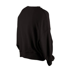 Pittsburgh Steelers New Era Women's Oversized Throwback Mineral Wash Crew Neck Sweatshirt Black - NFL