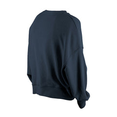 Seattle Seahawks New Era Women's Oversized Throwback Mineral Wash Crew Neck Sweatshirt College Navy - NFL