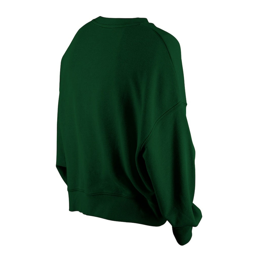 Green Bay Packers New Era Women's Oversized Throwback Mineral Wash Crew Neck Sweatshirt Green - NFL