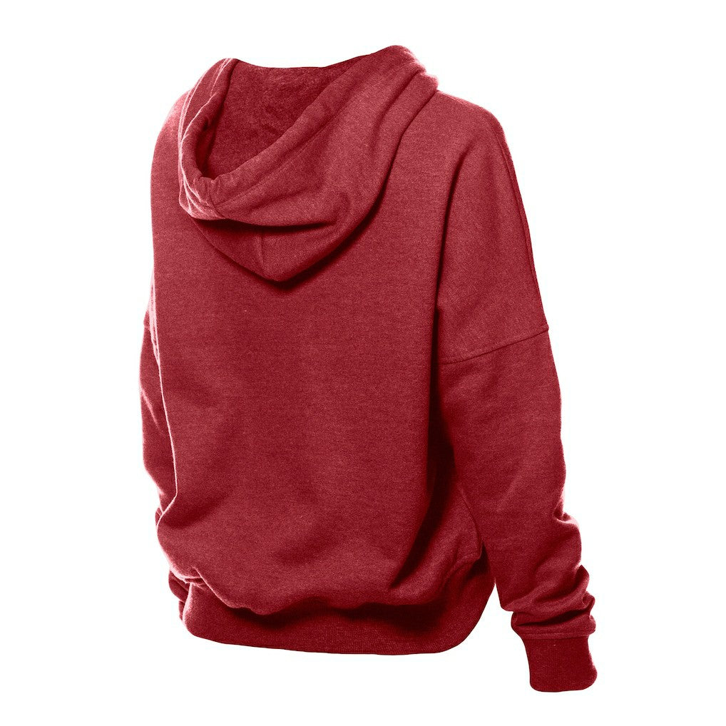 Washington Commanders New Era Women's Throwback Boxy Hoodie Sweatshirt Burgundy - NFL