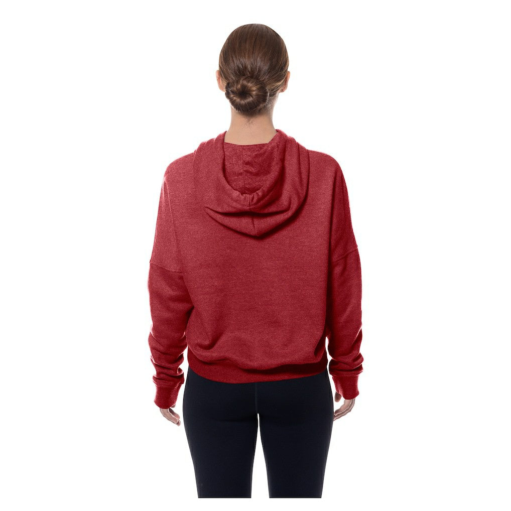 Washington Commanders New Era Women's Throwback Boxy Hoodie Sweatshirt Burgundy - NFL