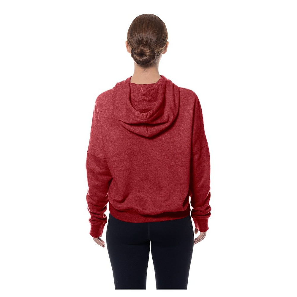 Washington Commanders New Era Women's Throwback Boxy Hoodie Sweatshirt Burgundy - NFL