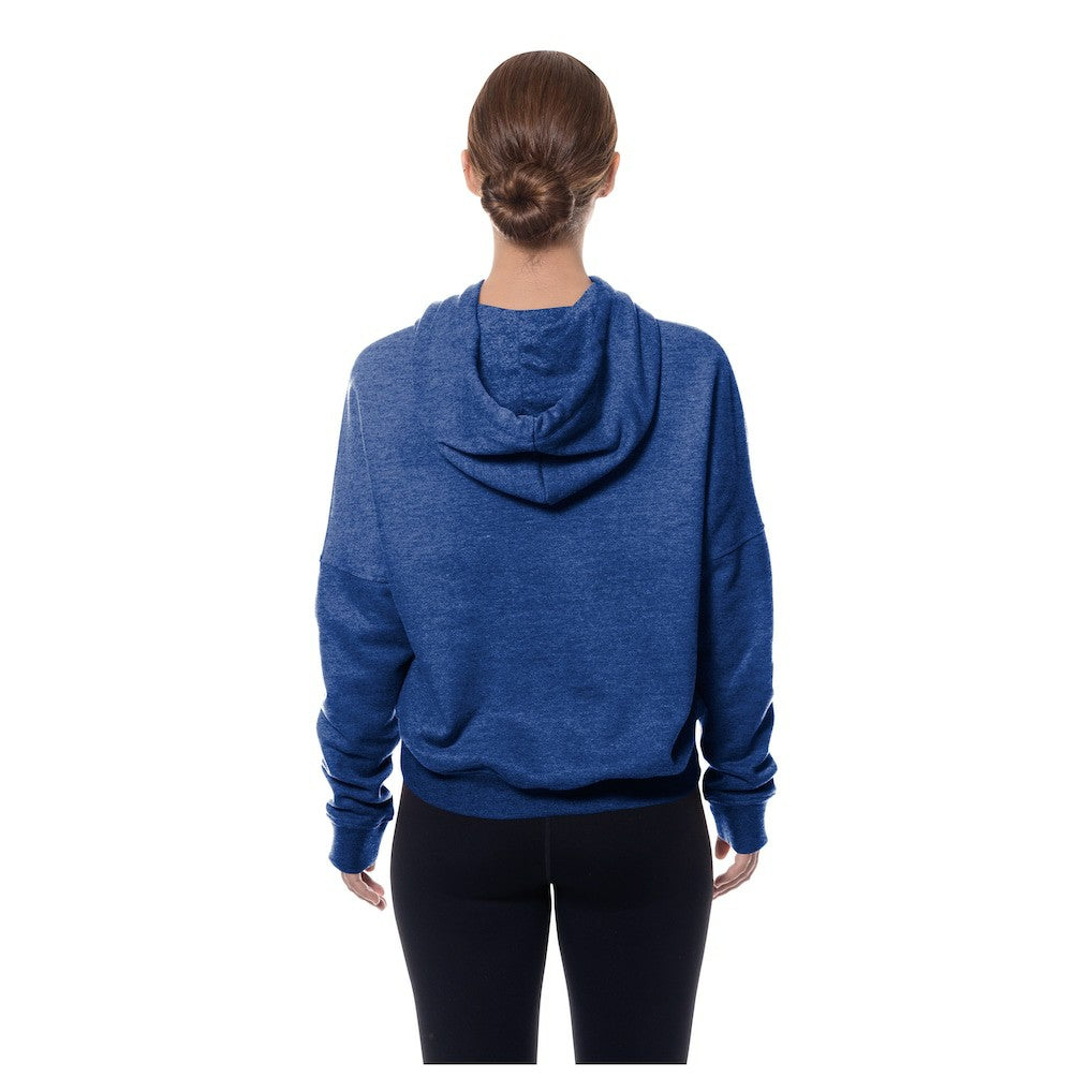 Buffalo Bills New Era Women's Throwback Boxy Hoodie Sweatshirt Royal - NFL