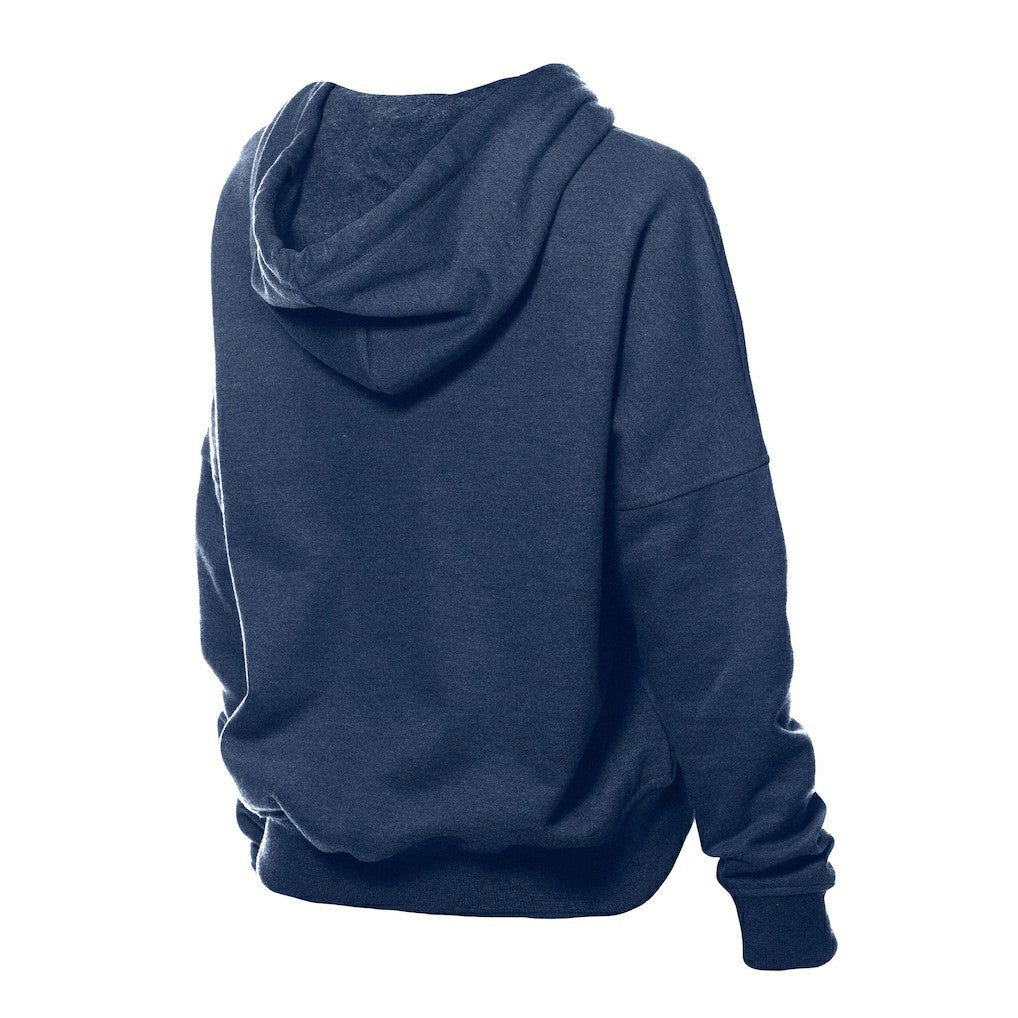 Chicago Bears New Era Women's Throwback Boxy Hoodie Sweatshirt Navy - NFL