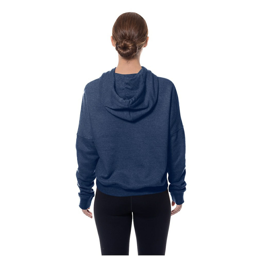 Chicago Bears New Era Women's Throwback Boxy Hoodie Sweatshirt Navy - NFL