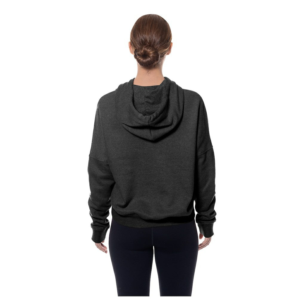 Pittsburgh Steelers New Era Women's Throwback Boxy Hoodie Sweatshirt Black - NFL
