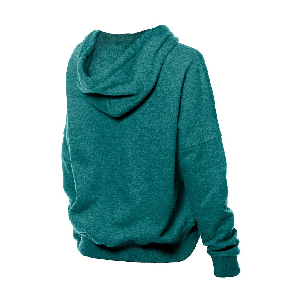 Miami Dolphins New Era Women's Throwback Boxy Hoodie Sweatshirt Aqua - NFL