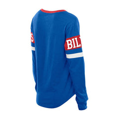 Buffalo Bills New Era Women's Throwback Lace-Up Long-Sleeve T-Shirt Royal - NFL