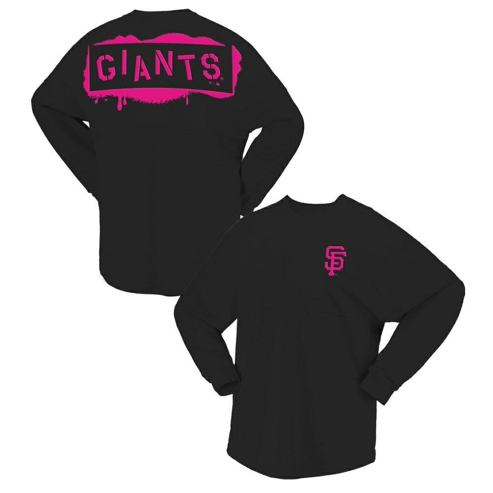 San Francisco Giants Fanatics Women's Neon Jersey Long Sleeve T-Shirt for sale
