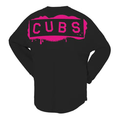 Chicago Cubs Fanatics Women's Neon Jersey Long Sleeve T-Shirt Clearance