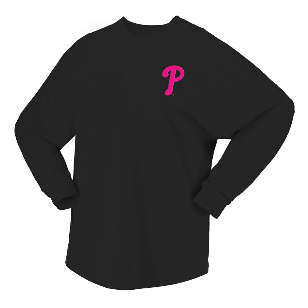 Philadelphia Phillies Fanatics Women's Neon Jersey Long Sleeve T-Shirt On Sale