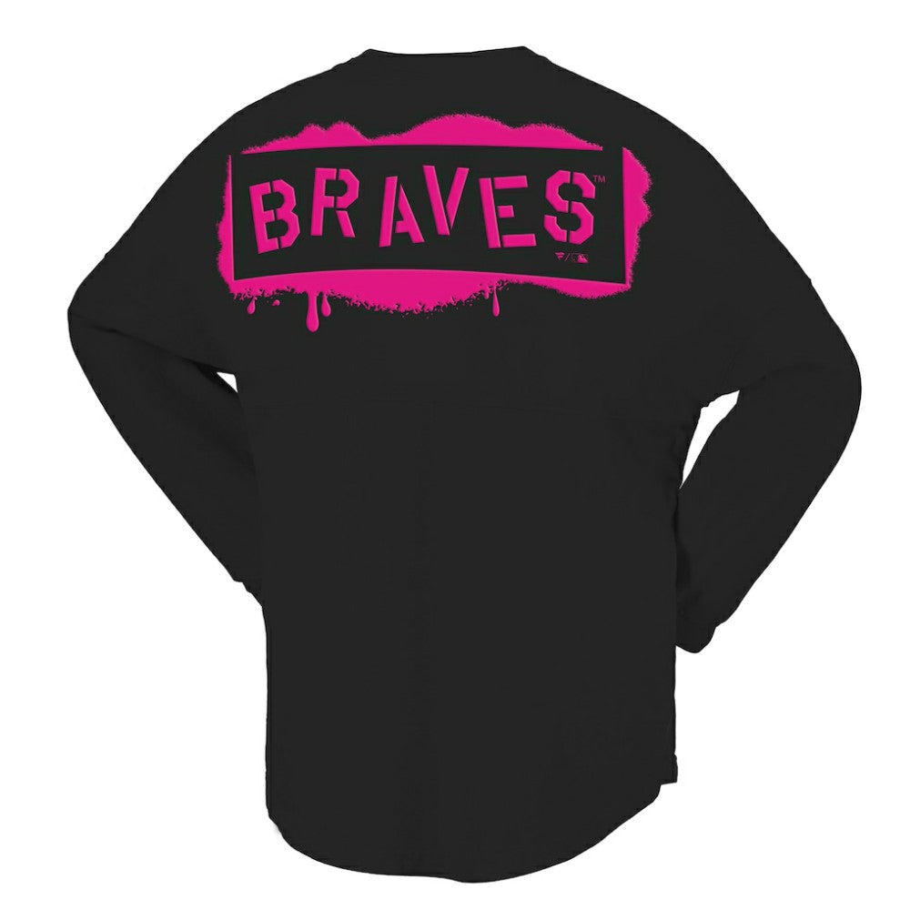Atlanta Braves Fanatics Women's Neon Jersey Long Sleeve T-Shirt discount