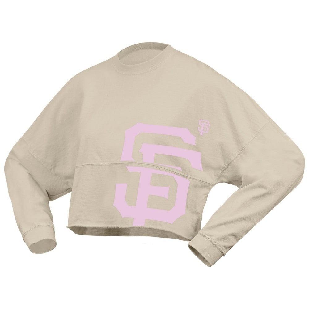 San Francisco Giants Fanatics Women's Floral Preppy Cropped Long Sleeve T-Shirt Near Me