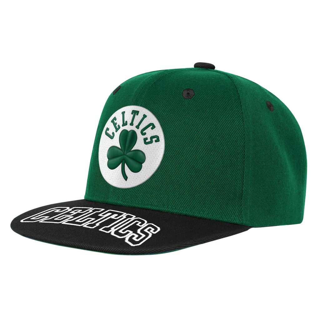 NBA - Boston Celtics Outerstuff Youth Two-Tone Snapback Hat - Kelly Green/Black