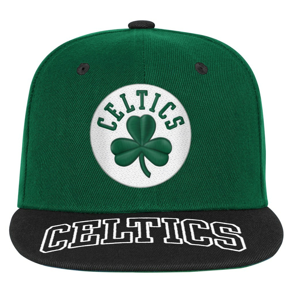 NBA - Boston Celtics Outerstuff Youth Two-Tone Snapback Hat - Kelly Green/Black
