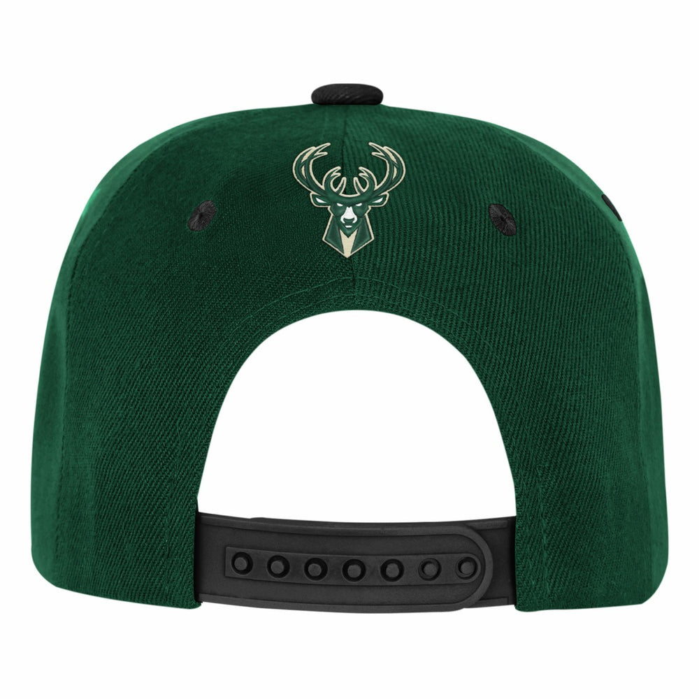 NBA - Milwaukee Bucks Outerstuff Youth Two-Tone Snapback Hat - Hunter Green/Black