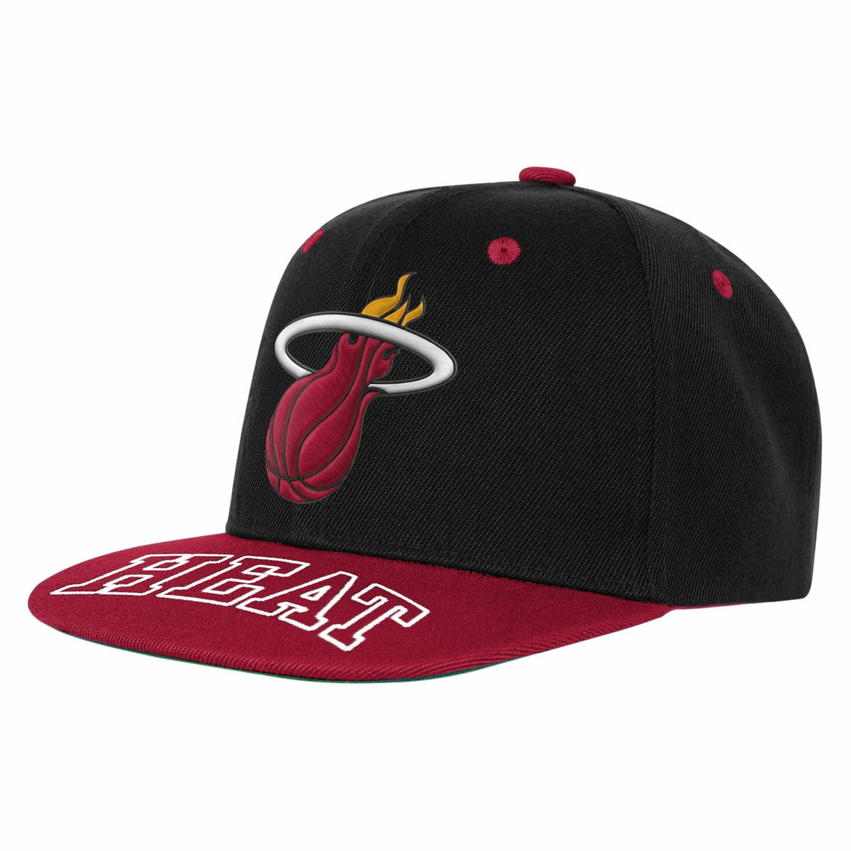 NBA - Miami Heat Outerstuff Youth Two-Tone Snapback Hat - Black/Red