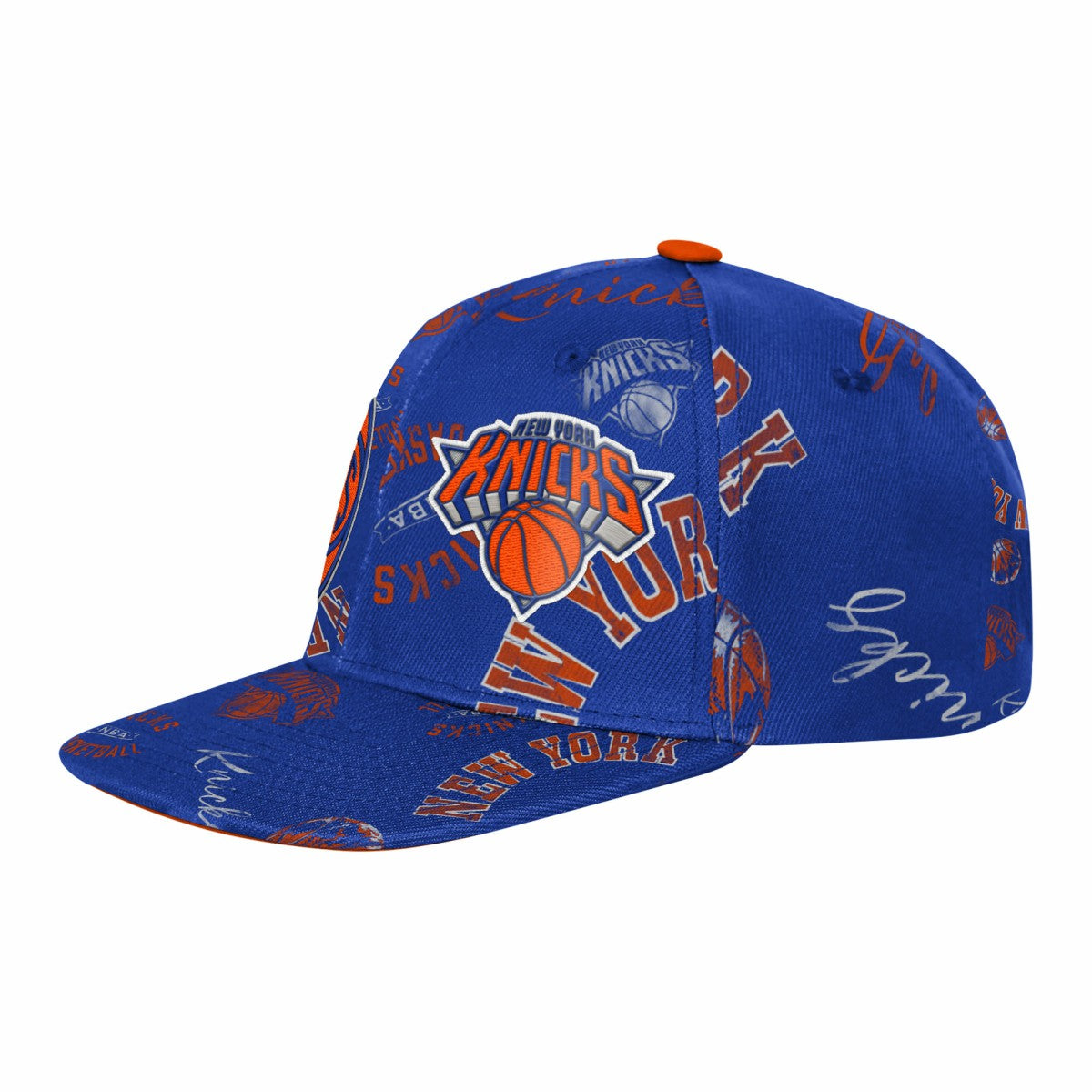 NBA - New York Knicks Outerstuff Youth Street Hooper Allover Print Snapback Hat - Blue