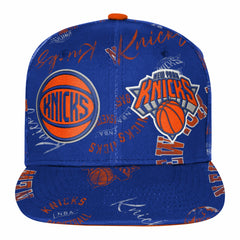NBA - New York Knicks Outerstuff Youth Street Hooper Allover Print Snapback Hat - Blue