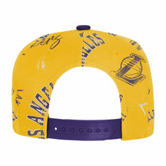 NBA - Los Angeles Lakers Outerstuff Youth Street Hooper Allover Print Snapback Hat - Gold