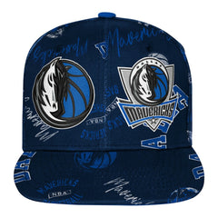NBA - Dallas Mavericks Outerstuff Youth Street Hooper Allover Print Snapback Hat - Navy