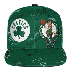 NBA - Boston Celtics Outerstuff Youth Street Hooper Allover Print Snapback Hat - Kelly Green