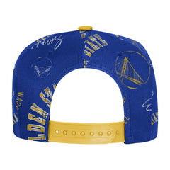 NBA - Golden State Warriors Outerstuff Youth Street Hooper Allover Print Snapback Hat - Royal
