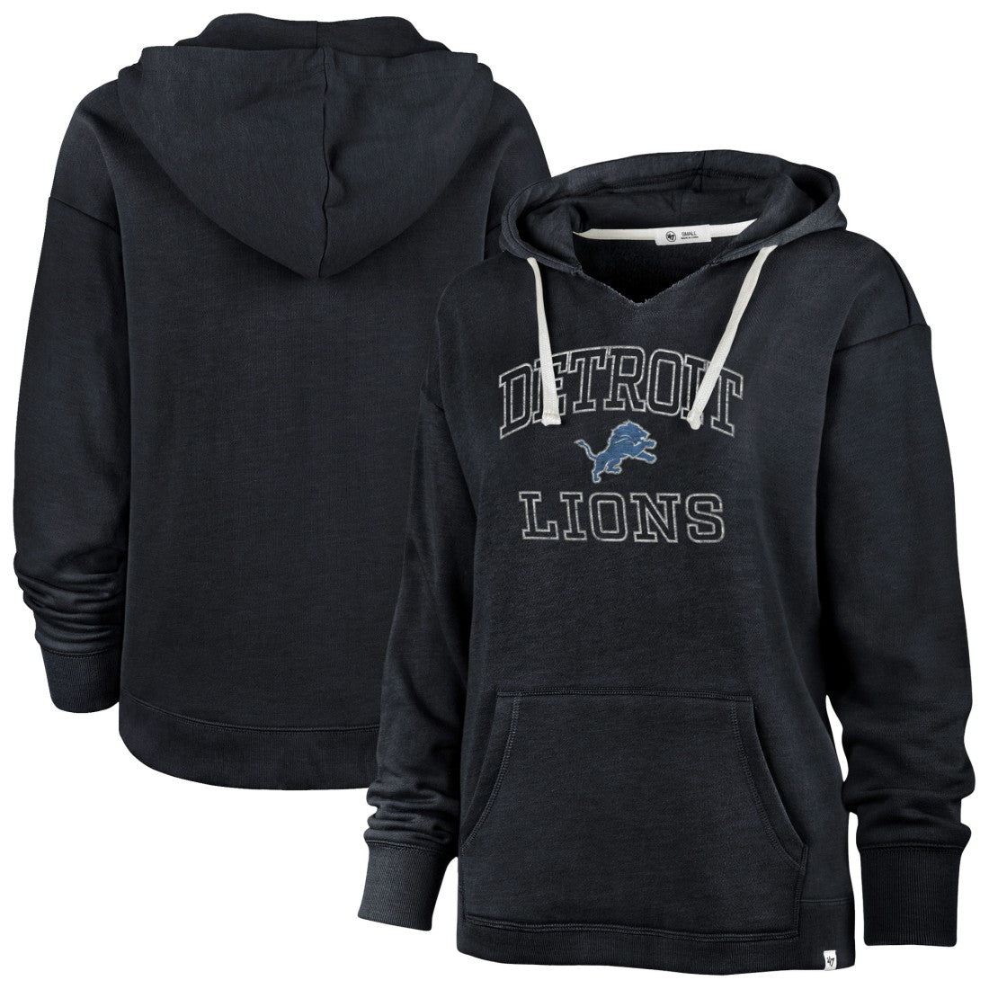 Detroit Lions '47 Women's Plus Size Clarity Kennedy Pullover Hoodie Navy - 47 brand