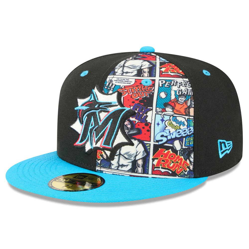 Miami Marlins New Era 2025 MLB Diamond Hero Edition 59FIFTY Fitted Hat for sale