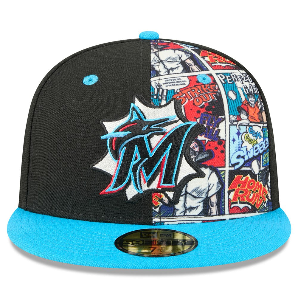Miami Marlins New Era 2025 MLB Diamond Hero Edition 59FIFTY Fitted Hat for sale