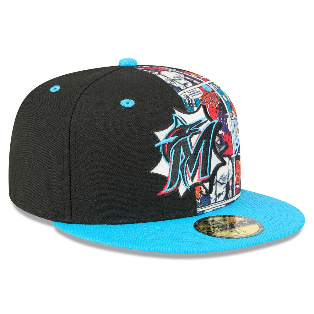 Miami Marlins New Era 2025 MLB Diamond Hero Edition 59FIFTY Fitted Hat for sale