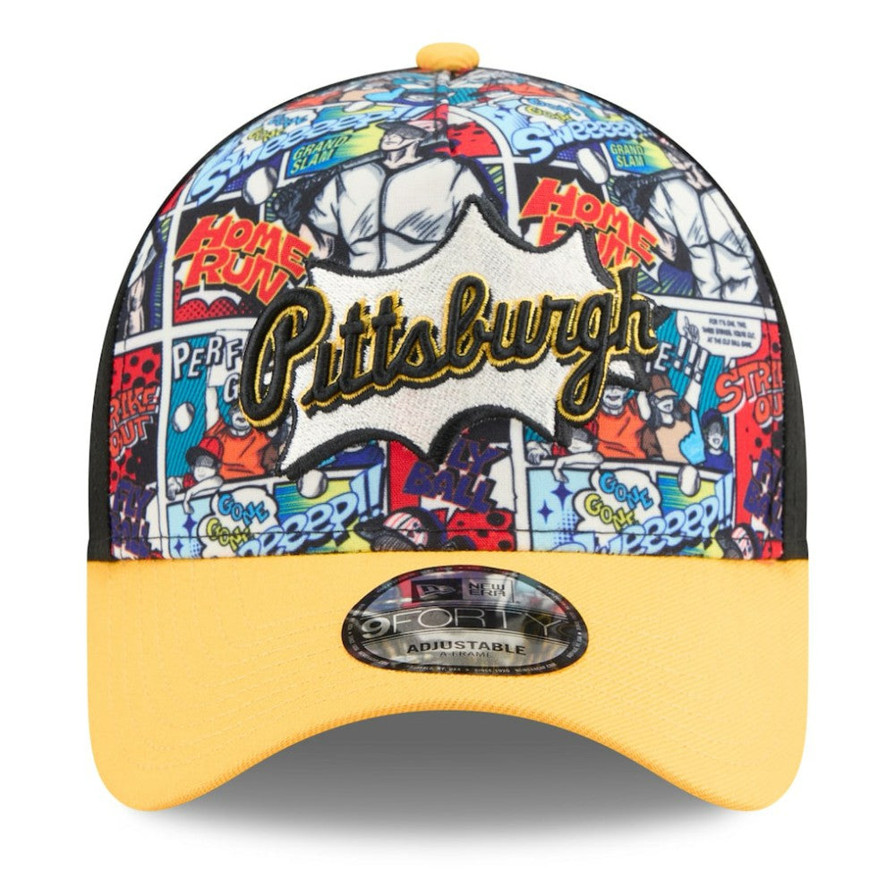 Pittsburgh Pirates New Era 2025 MLB Diamond Hero Edition A-Frame 9FORTY Adjustable Hat Lifestyle