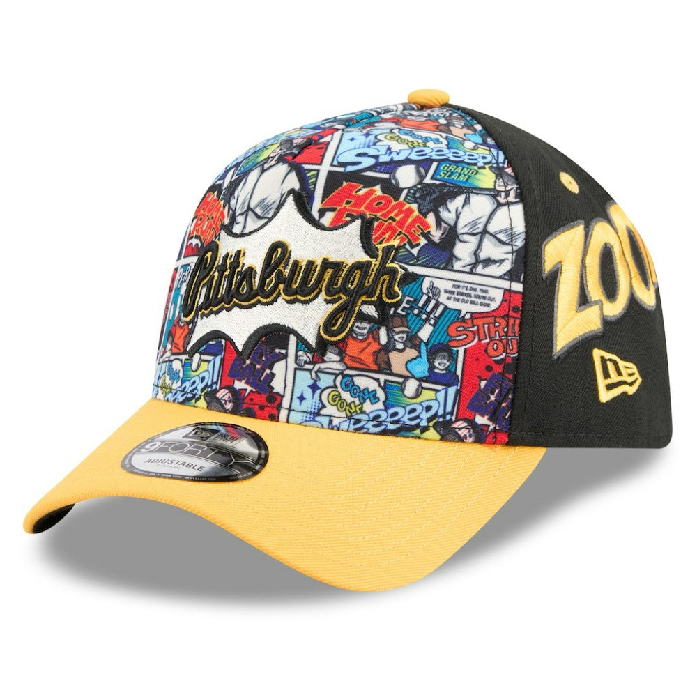 Pittsburgh Pirates New Era Youth 2025 MLB Diamond Hero Edition A-Frame 9FORTY Adjustable Hat Lifestyle