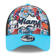 Miami Marlins New Era Youth 2025 MLB Diamond Hero Edition A-Frame 9FORTY Adjustable Hat for sale