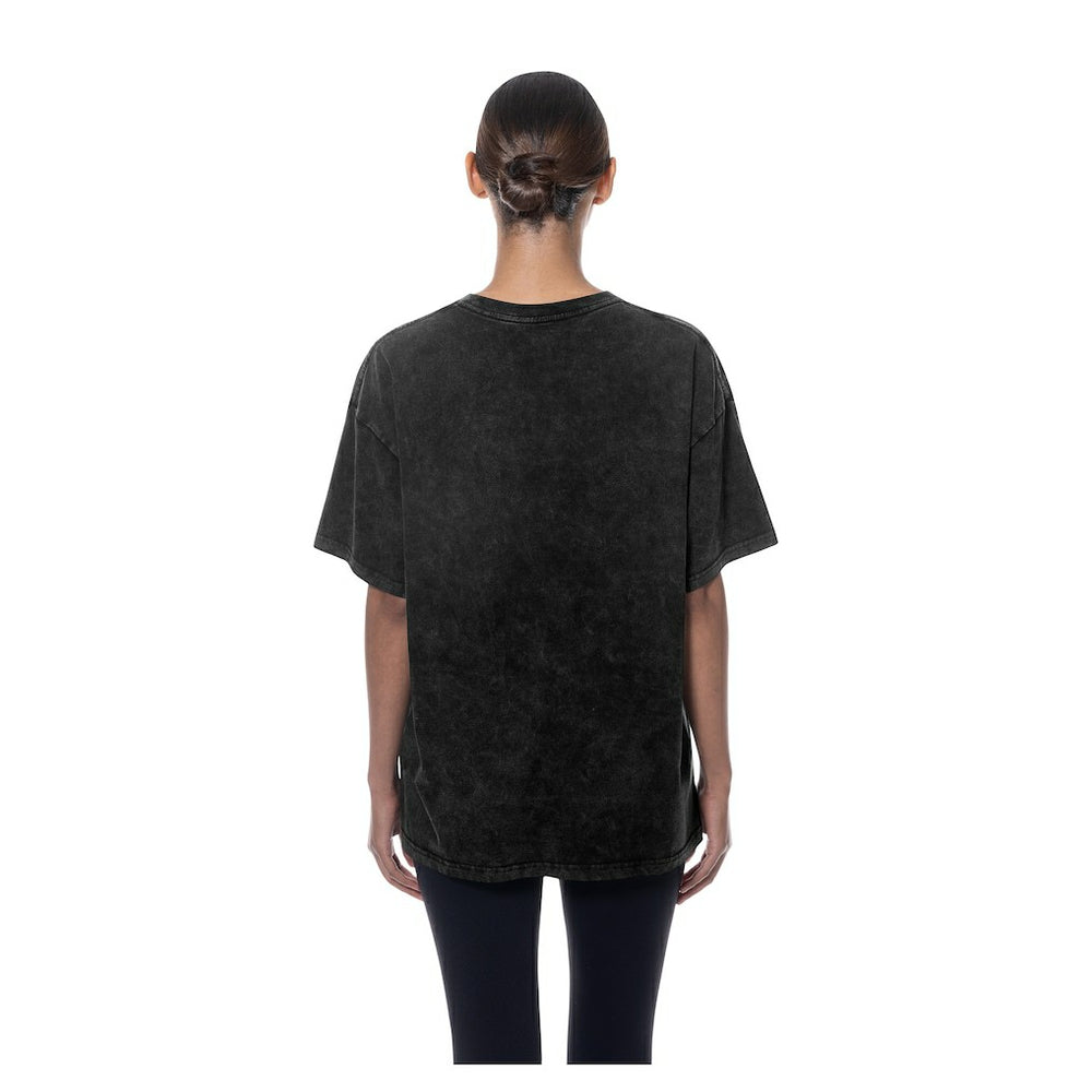 New Era - New York Knicks Women's Throwback Mineral Wash Oversized T-Shirt - Black