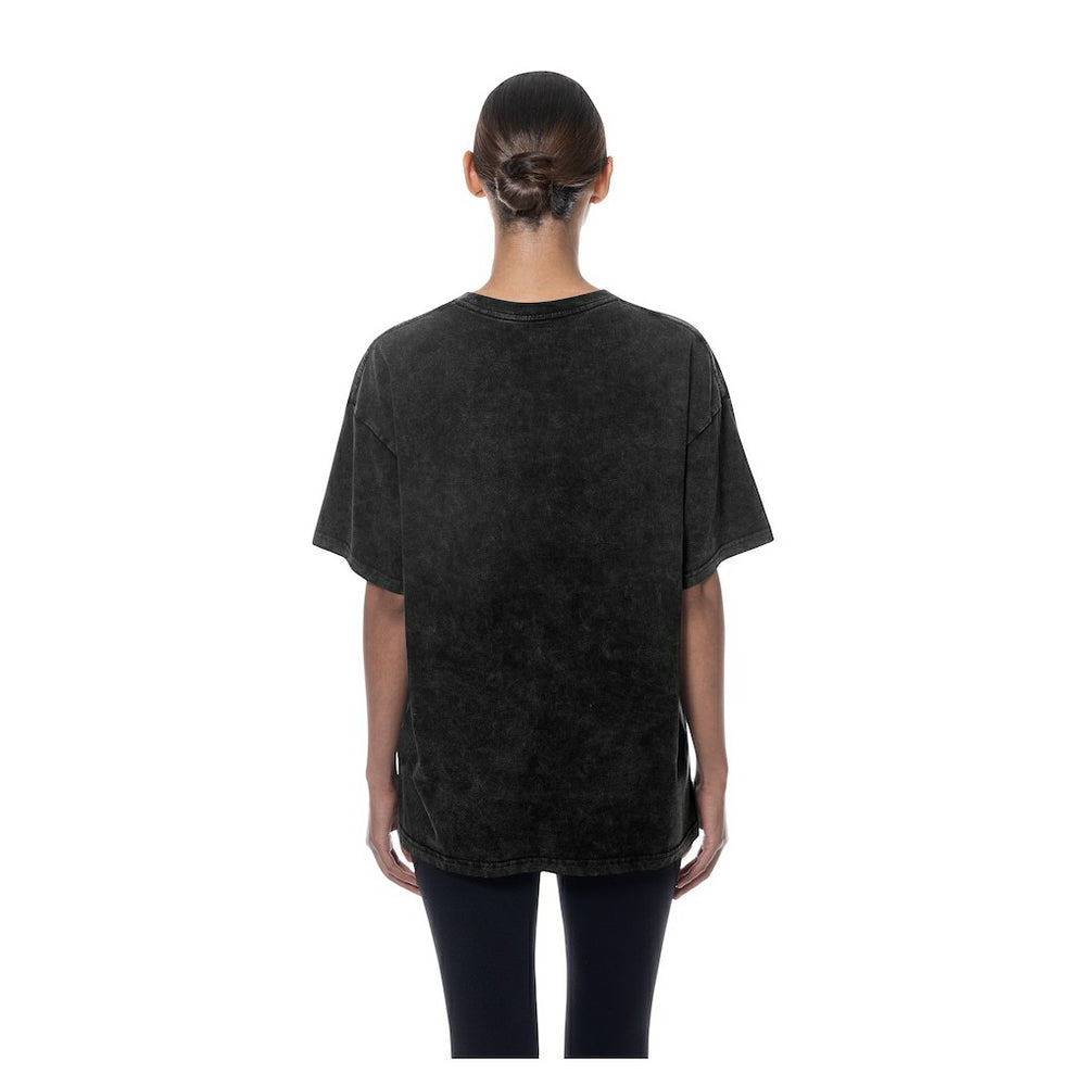 New Era - Golden State Warriors Women's Throwback Mineral Wash Oversized T-Shirt - Black