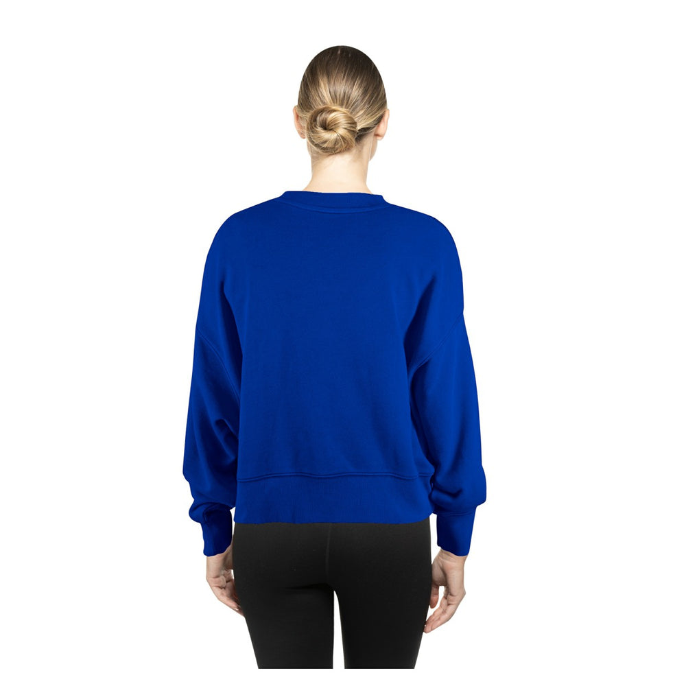 New Era - New York Knicks Women's Boxy Throwback Mineral Wash Sweatshirt - Blue