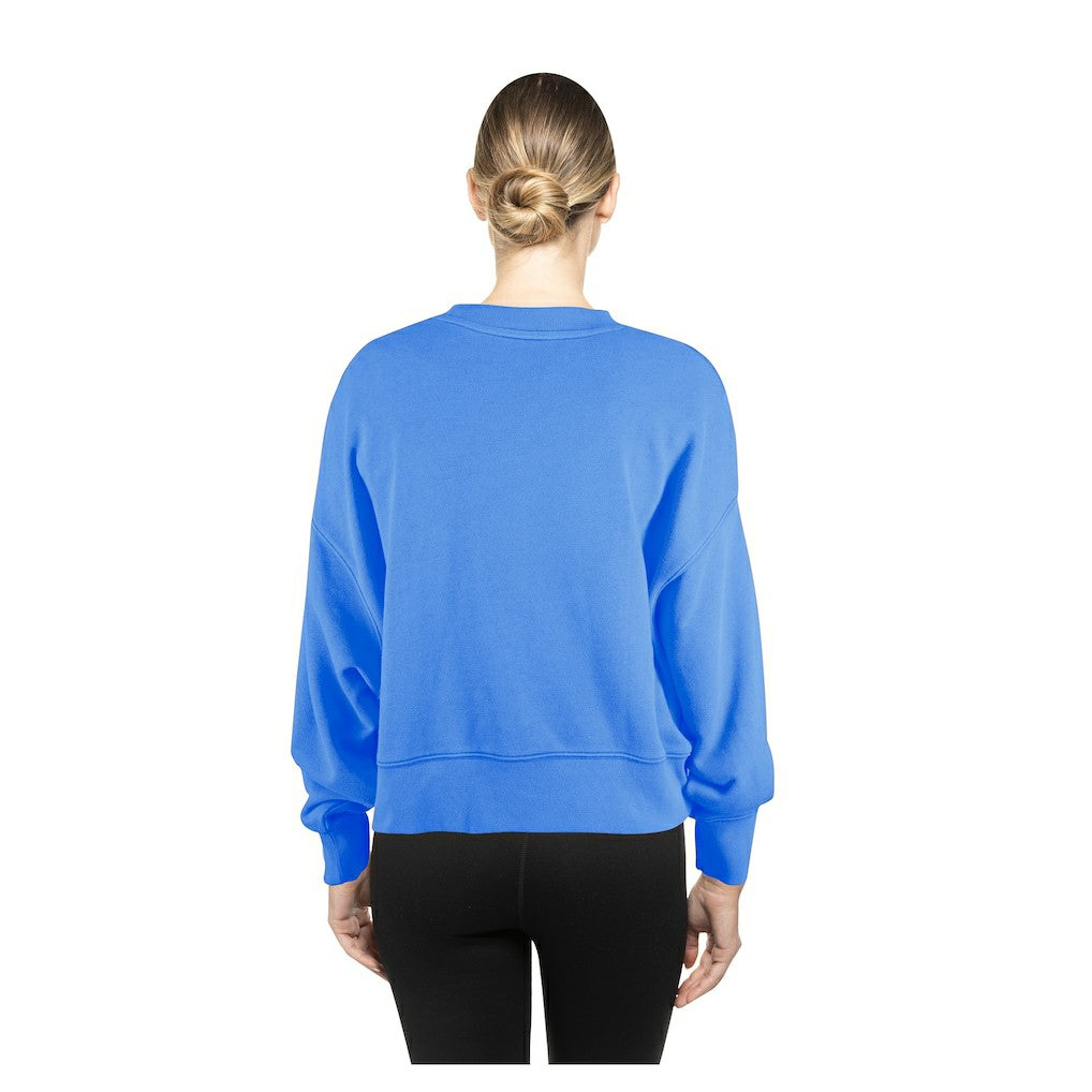 New Era - Philadelphia 76ers Women's Boxy Throwback Mineral Wash Sweatshirt - Royal
