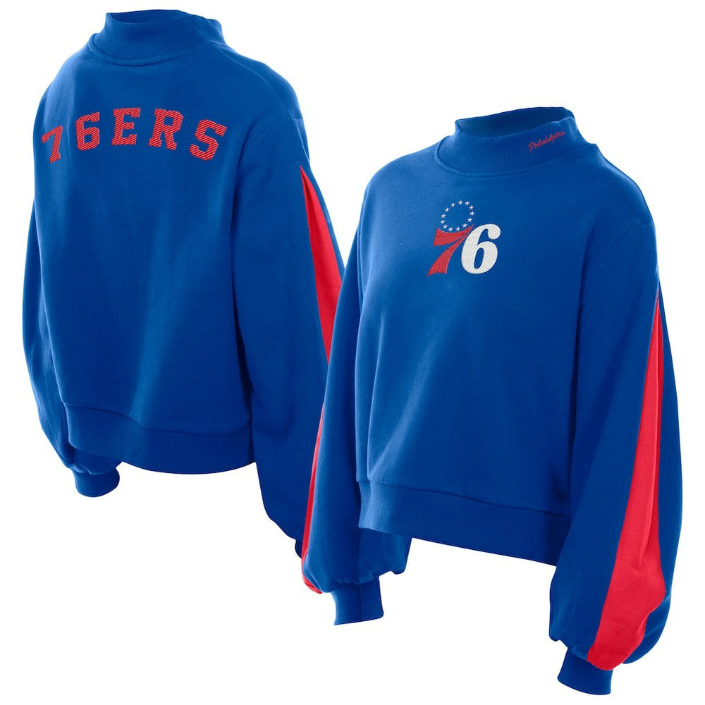 New Era - Philadelphia 76ers Women's Sport Night Balloon Sleeves Sweatshirt - Royal