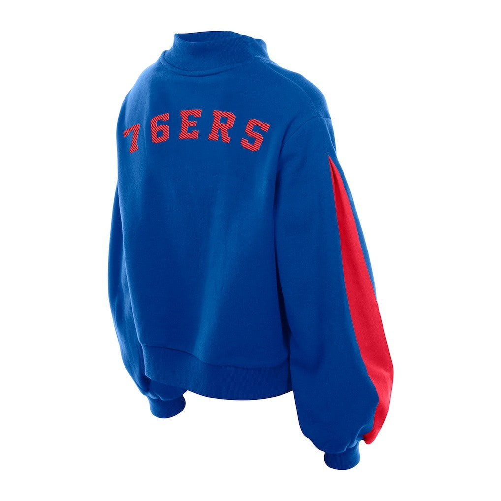New Era - Philadelphia 76ers Women's Sport Night Balloon Sleeves Sweatshirt - Royal