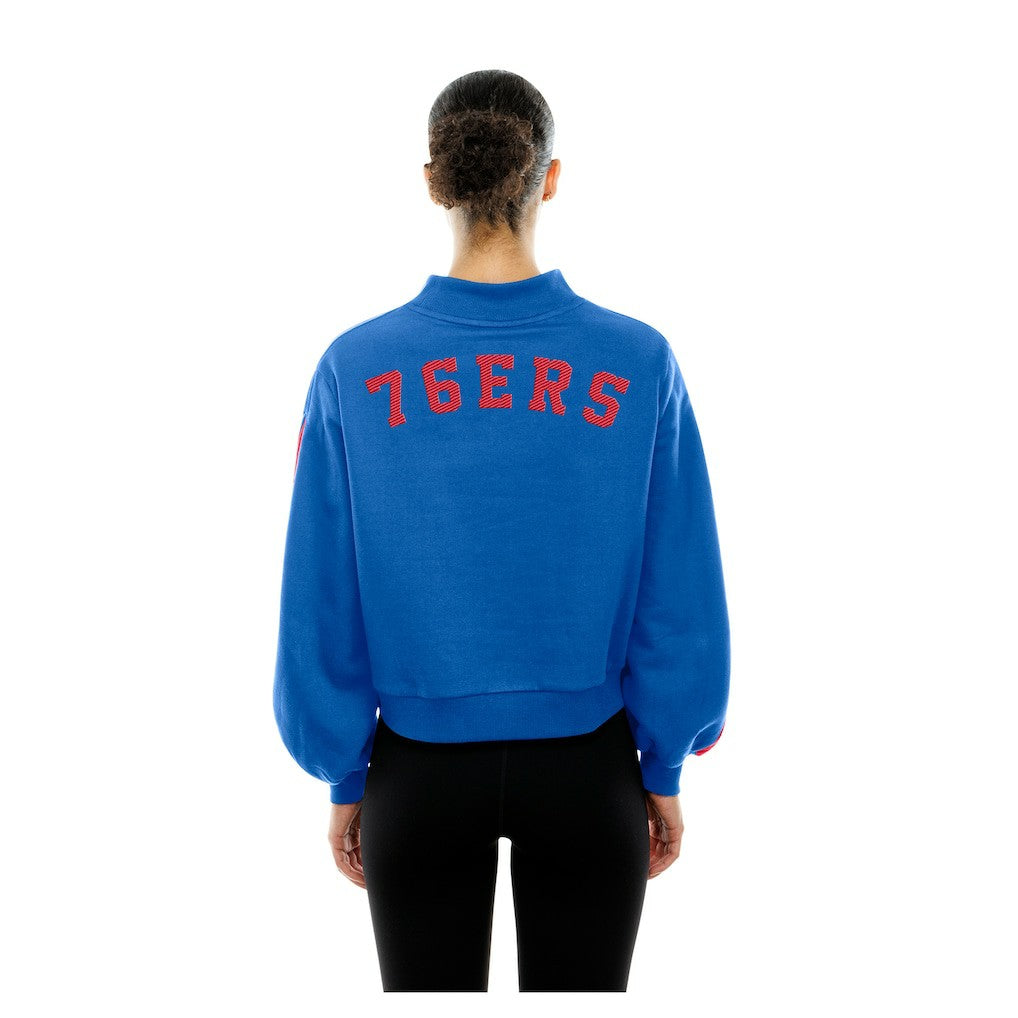 New Era - Philadelphia 76ers Women's Sport Night Balloon Sleeves Sweatshirt - Royal
