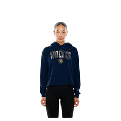 New Era - Minnesota Timberwolves Women's Glam Game Open Back Hoodie - Navy